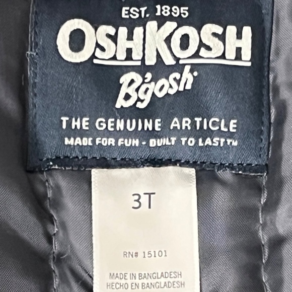 Osh Kosh B'gosh Toddlers Boys Girls Bib Ski Snow Suit Gray Overalls Size 3T - Picture 10 of 10